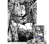 1000 Piece Jigsaw Puzzles for Teenagers Gothic Succubus Manga Art Happy Shared Home Activity Thoughtful Festive Present Choice (50x75cm)