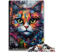 1000 Piece Jigsaw Puzzles for Teenagers Graffiti Art Cat Decompressing Intellectual Educational Toy Secret Santa Gifts 50x75cm