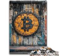 1000 Piece Jigsaw Puzzles for Teenagers Graffiti Bitcoin for Age 14+ Quiz Game Fun at Home Activities, Birthday Present,Travel Gifts 26x38cm