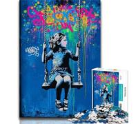1000 Piece Jigsaw Puzzles for Teenagers Graffiti Little Girl,Learning Educational Toys Family Games Unique Birthday And Gifts (38x26cm)