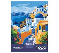 1000 Piece Jigsaw Puzzles for Teenagers Greek Island Santorini Jigsaw for Adults DIY Toys Pattern Assembly Help The Brain Exercise 70x50cm/1000pcs