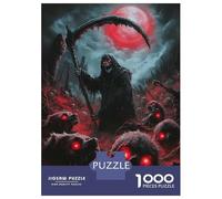 1000 Piece Jigsaw Puzzles for Teenagers Grim Reaper And Hellhounds Jigsaw for Adults Relax Games Hand Speed Race Deal As Gifts for The Whole Family 38x26cm/1000pcs