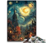 1000 Piece Jigsaw Puzzles for Teenagers Halloween Skeleton Landscape Jigsaw,Educational Games Home Decoration Suitable for Desktop Decoration (50x75cm)