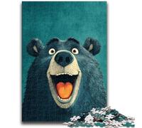 1000 Piece Jigsaw Puzzles for Teenagers Happy Bear 1000 Piece Jigsaw,Interesting Stress Reduction Parent-child Interaction (38x26cm)