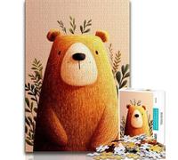 1000 Piece Jigsaw Puzzles for Teenagers Happy Bear 1000 Piece Puzzle,Artistic Wall Decor & Birthday Gift Idea for Friends, Home Office (size 75x50cm)