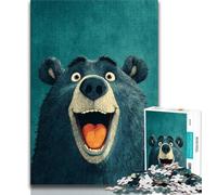 1000 Piece Jigsaw Puzzles for Teenagers Happy Bear Teenager Jigsaw,Educational Games Home Decoration Suitable for Desktop Decoration (size 38x26cm)