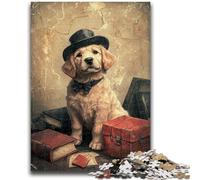 1000 Piece Jigsaw Puzzles for Teenagers Happy Puppy Jigsaw,Educational Games Home Decoration Suitable for Desktop Decoration (50x75cm)