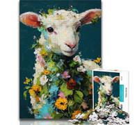 1000 Piece Jigsaw Puzzles for Teenagers Happy Sheep Teenager Puzzles,Quiz Game for Is Ideal As A Gift for The Whole Family (size 75x50cm)