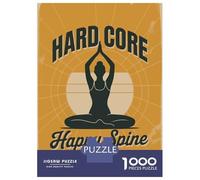 1000 Piece Jigsaw Puzzles for Teenagers Hard Core Happy Spine Yoga Poster Jigsaw for Adults Relax Games Hand Speed Race Deal As Gifts for The Whole Family 52x38cm/1000pcs
