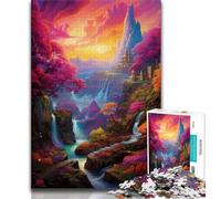 1000 Piece Jigsaw Puzzles for Teenagers Heaven Landscape Fantasy Colors 1000 Piece Puzzle,Artistic Wall Decor & Birthday Gift Idea for Friends, Home Office (size 75x50cm)