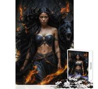 1000 Piece Jigsaw Puzzles for Teenagers Hecate Goddess And Wolf Home Decoration Toys Great Gift Educational Game Artists Collection, Fine Art Size 38x26cm