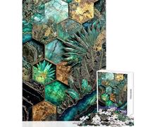 1000 Piece Jigsaw Puzzles for Teenagers Hexagonal Harmony Kintsugi Art Happy Shared Home Activity Thoughtful Festive Present Choice (50x75cm)