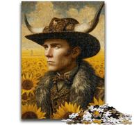 1000 Piece Jigsaw Puzzles for Teenagers Highland Cow Sunflower Adult Jigsaw,Quiz Game for Is Ideal As A Gift for The Whole Family (26x38cm)