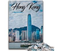 1000 Piece Jigsaw Puzzles for Teenagers Hong Kong 1000 Piece Puzzle,Unique Birthday And Gifts for Age 14 Years Up (26x38cm)