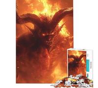 1000 Piece Jigsaw Puzzles for Teenagers Horned Devil Help The Brain Exercise Difficult Hard Relaxing Games Suitable for Ages 14 And Up (38X52cm)