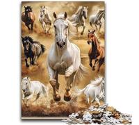 1000 Piece Jigsaw Puzzles for Teenagers Horse Collage Adult Puzzles,Learning Educational Toys Family Games Unique Birthday And Gifts (50x75cm)