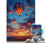 1000 Piece Jigsaw Puzzles for Teenagers Hot Air Balloon Oil Painting 1000 Piece Puzzle,Artistic Wall Decor & Birthday Gift Idea for Friends, Home Office (size 75x50cm)
