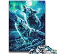 1000 Piece Jigsaw Puzzles for Teenagers Howling Wolves on The Mountain Jigsaw,Educational Games Home Decoration Suitable for Desktop Decoration (50x75cm)