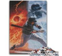 1000 Piece Jigsaw Puzzles for Teenagers Ice Hockey 1000 Pieces for Adults,Classic Educational Games Beautiful Decoration (75x50cm)