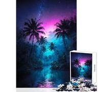 1000 Piece Jigsaw Puzzles for Teenagers Island Sunset Serenade Educational Toy Great Gift Brain Teaser Game Artists Collection, Fine Art Size 50x75cm