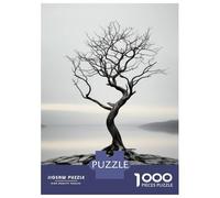 1000 Piece Jigsaw Puzzles for Teenagers Isolated Tree on Rocky Island Puzzle for Adults Brain Teaser Game Birthday Present Help The Brain Exercise 38x26cm/1000pcs