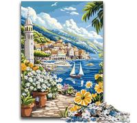 1000 Piece Jigsaw Puzzles for Teenagers Italian Cityscape Learning Educational Toys Unique Home Decor And Gifts for 14+ 50x75cm