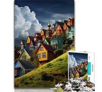 1000 Piece Jigsaw Puzzles for Teenagers Italian Seaside Scenery 1000 Pieces for Teenagers,learning Educational for Is Ideal As A Gift for The Whole Family 38x26cm
