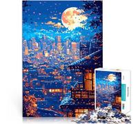 1000 Piece Jigsaw Puzzles for teenagers Japan City Night Pixel Familienspaß Wanddekoration Einzigartige Geburtstags- und Weihnachtsgeschenke50x70cm