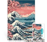 1000 Piece Jigsaw Puzzles for teenagers Japan Great Wave Kanagawa Familienaktivität Künstlersammlung, Bildende Kunst75x50cm