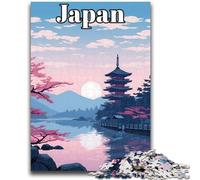 1000 Piece Jigsaw Puzzles for Teenagers Japan Travel Poster Puzzles for Teenagers,Challenging Game Gifts for Is Ideal As A Gift for The Whole Family (26x38cm)