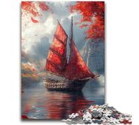 1000 Piece Jigsaw Puzzles for Teenagers Japanese Ancien Boat 1000 Piece Jigsaw,Educational Toys & Games for Adults And Teenagers (38x26cm)