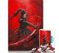 1000 Piece Jigsaw Puzzles for Teenagers Japanese Female Warrior Teenager Puzzles,Quiz Game for Is Ideal As A Gift for The Whole Family (size 38x26cm)