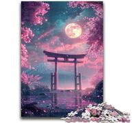 1000 Piece Jigsaw Puzzles for Teenagers Japanese Torii Gate Staycation Kill Time with Fully Interlocking Randomly Shaped Pieces 50x75cm