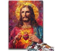1000 Piece Jigsaw Puzzles for Teenagers Jesus Art for Age 14+ Quiz Game Fun at Home Activities, Birthday Present,Travel Gifts 26x38cm