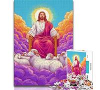 1000 Piece Jigsaw Puzzles for Teenagers Jesus Art Teenager Jigsaw,Educational Games Home Decoration Suitable for Desktop Decoration (size 75x50cm)