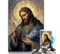 1000 Piece Jigsaw Puzzles for Teenagers Jesus Puzzles,Learning Educational Toys Family Games Unique Birthday And Gifts (size 38x26cm)