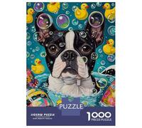 1000 Piece Jigsaw Puzzles for Teenagers Jigsaw A Boston Terrier Dog Jigsaw Hands-on Game Hand Speed Race Deal As Gifts for The Whole Family 38x26cm/1000pcs