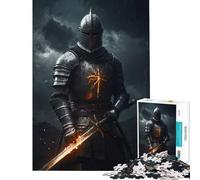 1000 Piece Jigsaw Puzzles for Teenagers Jigsaw A Mighty Medieval Knight Difficult And Challenge A Work of Art Fun Games Suitable for People Aged 14 And Above (38X52CM)