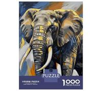 1000 Piece Jigsaw Puzzles for Teenagers Jigsaw Abstract Elephant Painting Adult Jigsaw Toy Wall Decor Wall Decoration Unique Birthday And Gifts 38x26cm/1000pcs