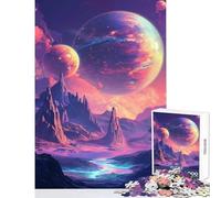 1000 Piece Jigsaw Puzzles for Teenagers Jigsaw Alien Planet Landscape Toy Wall Decor Birthday Gift Hands-on Game Artists Collection, Fine Art Size 50x75cm