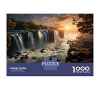 1000 Piece Jigsaw Puzzles for Teenagers Jigsaw Amazon Rainforest Waterfall Teenager Puzzles Hands-on Game Wall Decoration Unique Birthday And Gifts 38x26cm/1000pcs
