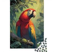 1000 Piece Jigsaw Puzzles for Teenagers Jigsaw Amazonian Macaw in Jungle -1 Adult Puzzles Relax Games Presents for Women Help The Brain Exercise 70x50cm/1000pcs
