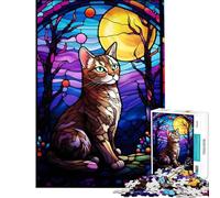 1000 Piece Jigsaw Puzzles for Teenagers Jigsaw American Short Hair Abstra Jigsaw Puzzle 1000 Educational Toy Stress Reliever Challenging Game Gifts (38x26cm)