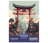 1000 Piece Jigsaw Puzzles for Teenagers Jigsaw Anime Japanese Gate Adult Jigsaw Puzzle Relax Games Wall Art Unique Birthday And Gifts 70x50cm/1000pcs
