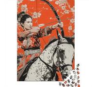 1000 Piece Jigsaw Puzzles for Teenagers Jigsaw Archery Warrior Woman Art Print Jigsaw Hands-on Game Hand Speed Race Deal As Gifts for The Whole Family 52x38cm/1000pcs