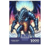 1000 Piece Jigsaw Puzzles for Teenagers Jigsaw Armored Dragon in Snowy Landscape Jigsaw Hands-on Game Hand Speed Race Deal As Gifts for The Whole Family 38x26cm/1000pcs