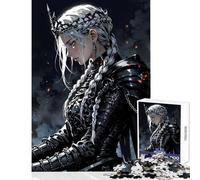 1000 Piece Jigsaw Puzzles for Teenagers Jigsaw Armored Queen with Braids And Crown Educational Toy Gifts Ideas Hands-on Game Artists Collection, Fine Art Size 50x75cm