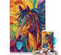 1000 Piece Jigsaw Puzzles for teenagers Jigsaw artistic avatar horse DIY-Spielzeug Künstlersammlung, Bildende Kunst52x38cm
