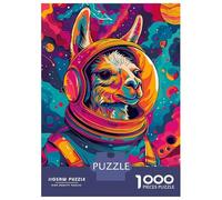 1000 Piece Jigsaw Puzzles for Teenagers Jigsaw Astronaut Lama Space Puzzles for Adults Toy Wall Decor Stress Reliever Unique Birthday And Gifts 38x26cm/1000pcs