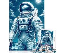 1000 Piece Jigsaw Puzzles for Teenagers Jigsaw Astronaut Spaceman Educational Toy Birthday Gift Brain Teaser Game Help The Brain Exercise size 38x52cm